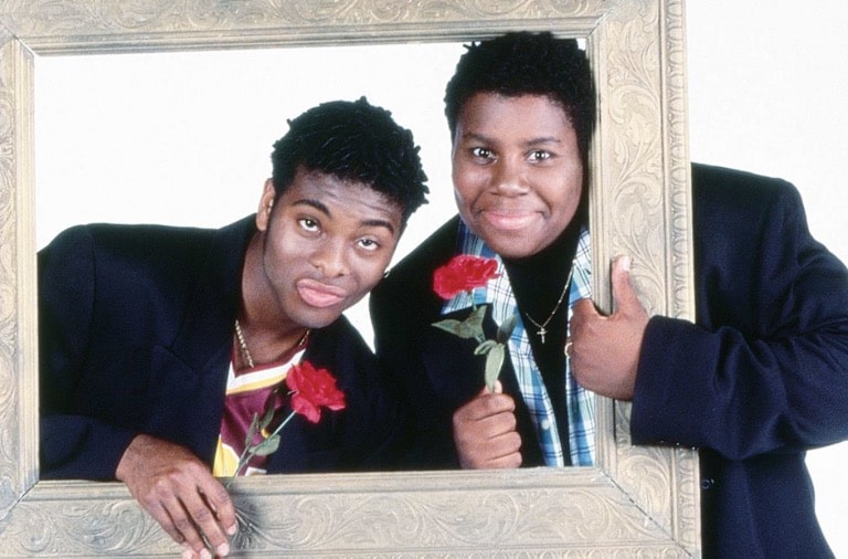 Photo of Kenan Thompson during his childhood as a child star (right)